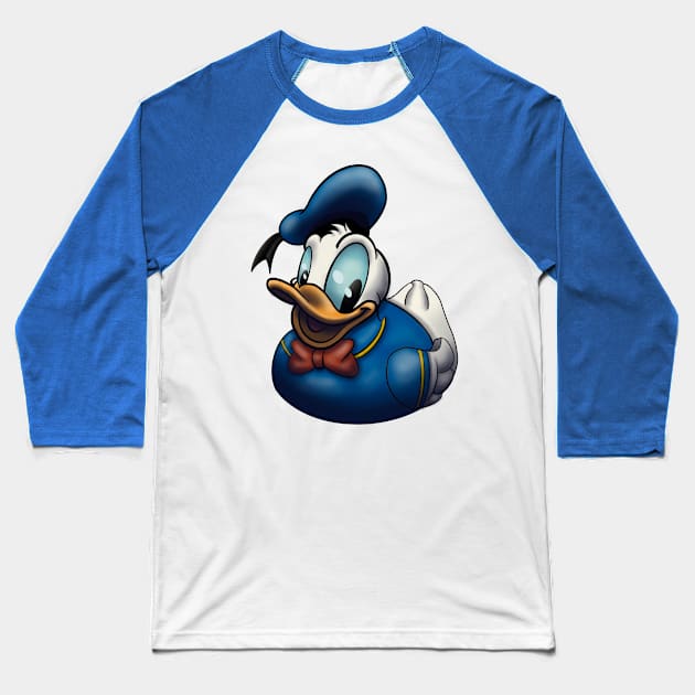 Donald Rubber Duck Baseball T-Shirt by Art-by-Sanna